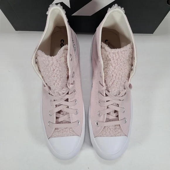 Converse CTAS Lugged Hi Barely Rose White Chunky High Top Sneaker Women Size 9.5 - Picture 2 of 12